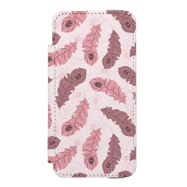 Capa Carteira Para iPhone, Incipio teste padrão com penas do pavão (Frente do fólio)