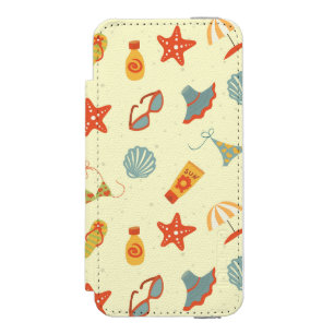 Capa Carteira Incipio Watson™ Para iPhone 5 Teste padrão da praia do verão