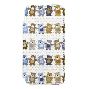 Capa Carteira Incipio Watson™ Para iPhone 5 teste padrão de um urso de ursinho do brinquedo