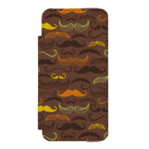 Capa Carteira Incipio Watson™ Para iPhone 5 Teste padrão do bigode, estilo retro 5