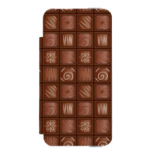 Capa Carteira Incipio Watson™ Para iPhone 5 Teste padrão do chocolate