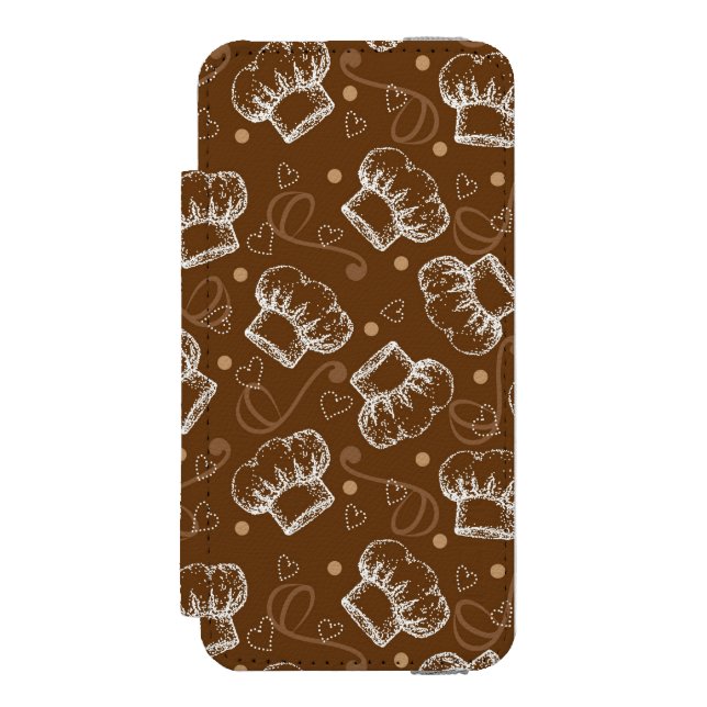 Capa Carteira Para iPhone, Incipio Teste padrão do cozinhar com chapéu do cozinheiro (Frente do fólio)
