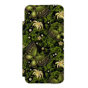 Capa Carteira Incipio Watson™ Para iPhone 5 Teste padrão do Verde-ouro do primavera