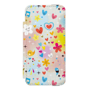 Capa Carteira Incipio Watson™ Para iPhone 5 teste padrão dos desenhos animados do divertiment