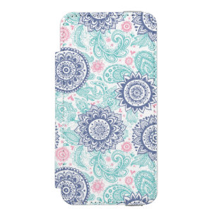 Capa Carteira Incipio Watson™ Para iPhone 5 Teste padrão étnico de Paisley