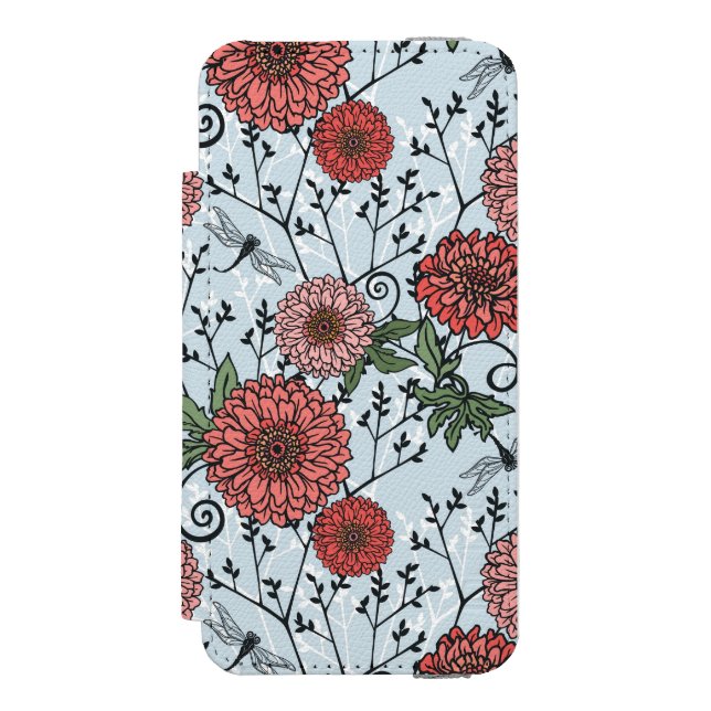 Capa Carteira Para iPhone, Incipio Teste padrão floral 3 (Frente do fólio)