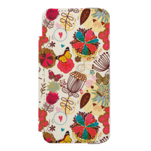 Capa Carteira Incipio Watson™ Para iPhone 5 Teste padrão floral no estilo retro 4