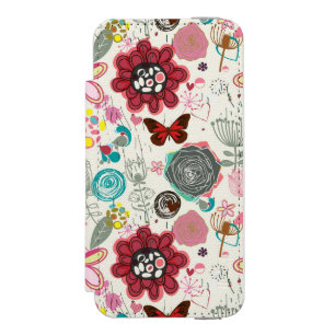 Capa Carteira Incipio Watson™ Para iPhone 5 Teste padrão floral no estilo retro 5