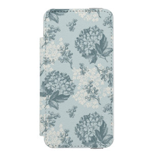 Capa Carteira Incipio Watson™ Para iPhone 5 Teste padrão floral retro com flores do viburnum