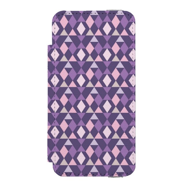 Capa Carteira Para iPhone, Incipio Teste padrão geométrico árabe roxo (Frente do fólio)
