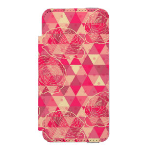 Capa Carteira Incipio Watson™ Para iPhone 5 Teste padrão geométrico da flor