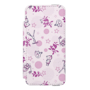 Capa Carteira Incipio Watson™ Para iPhone 5 teste padrão que indica animais do bebê do vinta