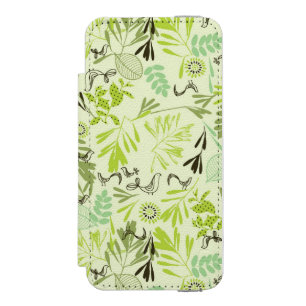 Capa Carteira Incipio Watson™ Para iPhone 5 teste padrão que indica pássaros de bebê pequenos