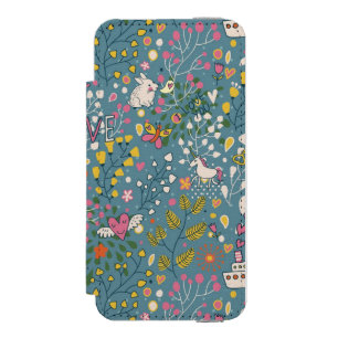 Capa Carteira Incipio Watson™ Para iPhone 5 Teste padrão romântico abstrato com desenhos