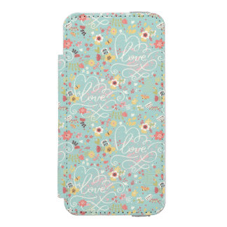 Capa Carteira Incipio Watson™ Para iPhone 5 Teste padrão romântico brilhante moderno