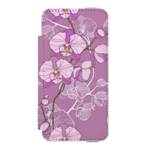 Capa Carteira Incipio Watson™ Para iPhone 5 Teste padrão roxo da orquídea