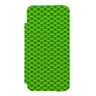 Capa Carteira Incipio Watson™ Para iPhone 5 Teste padrão verde pequeno da escala de peixes
