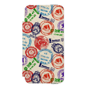 Capa Carteira Incipio Watson™ Para iPhone 5 Textura com selos reais