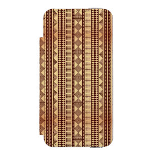 Capa Carteira Incipio Watson™ Para iPhone 5 Textura étnica de Brown