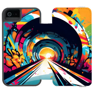 Capa Carteira Incipio Watson™ Para iPhone 5 Túnel com arte de Grafite