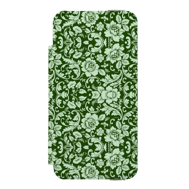 Capa Carteira Para iPhone, Incipio Um damasco floral antigo (Frente do fólio)
