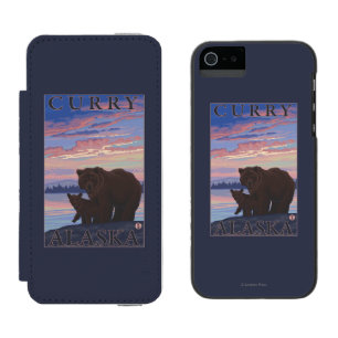Capa Carteira Incipio Watson™ Para iPhone 5 Urso e Cub - caril, Alaska