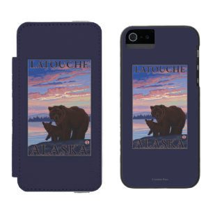 Capa Carteira Incipio Watson™ Para iPhone 5 Urso e Cub - Latouche, Alaska
