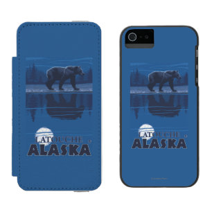 Capa Carteira Incipio Watson™ Para iPhone 5 Urso no luar - Latouche, Alaska