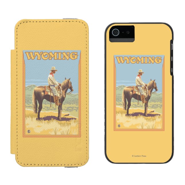 Capa Carteira Para iPhone, Incipio Vaqueiro (vista lateral) Wyoming (Lado a lado)