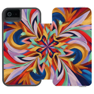 Capa Carteira Incipio Watson™ Para iPhone 5 Vibrant Abstrato Bloom - Arte Colorida de Parede