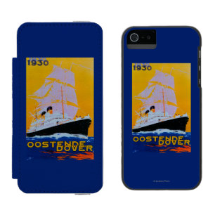 Capa Carteira Incipio Watson™ Para iPhone 5 Vintage PosterEurope de Oostende Dôvar