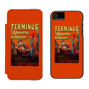 Capa Carteira Incipio Watson™ Para iPhone 5 Vintage PosterEurope do absinto do término