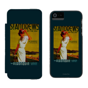 Capa Carteira Incipio Watson™ Para iPhone 5 Vintage PosterEurope do Algonquin de St Andrews