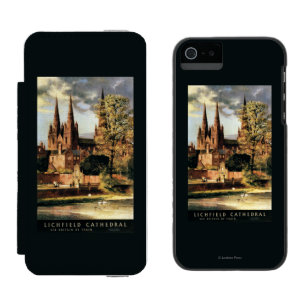 Capa Carteira Incipio Watson™ Para iPhone 5 Vista da catedral de Lichfield