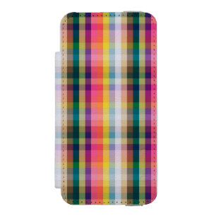 Capa Carteira Incipio Watson™ Para iPhone 5 Xadrez escocesa abstrata