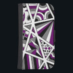 Capa Carteira Para Samsung Galaxy S4 Áce Orgulho Asexual Zen Doodle<br><div class="desc">Deixem as cores ousadas da bandeira do orgulho (assexuado) da ECA — roxo, cinza, preto e branco — trazer um sorriso à sua face nesta brilhante e moderna trabalho de arte de rabiscos! O padrão ousado do estilo fita-mascaramento geométrico é energético e elevador. Como a comunidade LGBTQ , este design...</div>