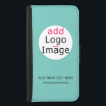 Capa Carteira Para Samsung Galaxy S5 Adicione o logotipo da sua empresa ao verde-mint<br><div class="desc">Design moderno profissional moderno de tendências personalizável para melhorar a percepção da marca, construir uma marca reconhecível e criar algo único. Design de negócios personalizável em fundo colorido do New Mint Green. Você pode desenvolver seu próprio design e adicionar seu texto (pessoal ou comercial), logotipo, imagem, cores ... Presente de...</div>