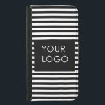 Capa Carteira Para Samsung Galaxy S5 Adicione seu logotipo Fitas Pretas para Empresas P<br><div class="desc">Adicione o seu logotipo e personalize esta elegante, lux, etiqueta de bagagem distribuída em preto e branco da empresa, de acordo com as suas necessidades. Belo design branco e preto clássico. Etiqueta de bagagem simples e moderna. Presente riscado. Empresas personalizadas de cores distribuídas e presentes de mercadorias corporativas. Etiqueta de...</div>