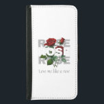 Capa Carteira Para Samsung Galaxy S5 Ame-me como um rosa<br><div class="desc">Uma design romântica,  porém ousada,  com rosas vermelhas profundas e a frase "Me ame como um rosa" - macia,  intensa e inesquecível. Perfeito para amantes de florais antigos,  vibes góticas e humor poético. Uma declaração para qualquer um que floresça com sentimento.</div>