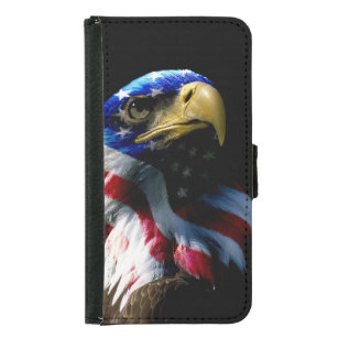 Capa Carteira Para Samsung Galaxy S5 Americano patriótico Eagle