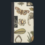 Capa Carteira Para Samsung Galaxy S4 Animais Agrupados Pintados em Fundo de Nata<br><div class="desc">As maravilhas da natureza são mostradas nesta peça pelo Vision Studio. Os insetos assustadores misturam-se com elefante,  borboleta e outros animais cortados. Se você ama a natureza,  esta é a impressão para você!</div>