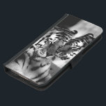 Capa Carteira Para Samsung Galaxy S5 Animais selvagens, tigre surpreendente<br><div class="desc">Animais selvagens,  tigre em preto e branco</div>