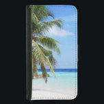 Capa Carteira Para Samsung Galaxy S5 Areia tropical do branco da água de turquesa da<br><div class="desc">Praia tropical bonita com água de turquesa. Praia branca da areia do céu azul no paraíso.</div>
