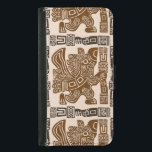 Capa Carteira Para Samsung Galaxy S5 Arte Antiga Tribal do Guerreiro de Águia Asteca<br><div class="desc">Aztec Eagle Warrior,  ou Eagle Knights,  era uma classe especial de soldados infantários no exército asteca,  uma das duas principais ordens militares especiais da sociedade asteca. As águias eram soldados do Sol. Ilustração vetorial original de Copyright BluedarkArt.</div>