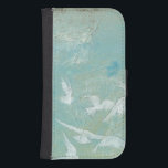 Capa Carteira Para Samsung Galaxy S4 Aves Brancas Voando Através Do Céu Azul<br><div class="desc">Megan Meagher criou esta impressão de pássaros brancos voando através de um céu azul. Um quadro pacífico,  o branco das aves e o azul do fundo se misturam muito bem. Peça o seu hoje!</div>