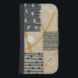 Capa Carteira Para Samsung Galaxy S4 Azulejos gráficos<br><div class="desc">Carteira de Apple selvagem do ©/Apple selvagem.  Uma imagem abstrata que caracteriza azulejos gráficos. Os azulejos têm padrões geométricos diferentes na imagem.</div>