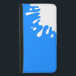 Capa Carteira Para Samsung Galaxy S5 Azure Blue Paint Splash<br><div class="desc">Azure fundo azul e uma pintura branca. Este azul é uma cor azul-ciano brilhante que é frequentemente descrita como a cor do céu num dia claro.</div>