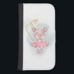 Capa Carteira Para Samsung Galaxy S4 Baby Piggy Ballerina<br><div class="desc">Capa para telemóvel com bonita ilustração de porquinha bailarina.</div>