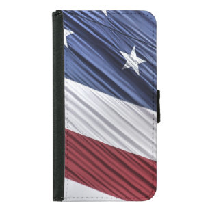 Capa Carteira Para Samsung Galaxy S5 Bandeira patriótica americana do vermelho dos EUA,