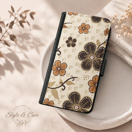 Capa Carteira Para Samsung Galaxy S5 Blooms Moderno Abstrato